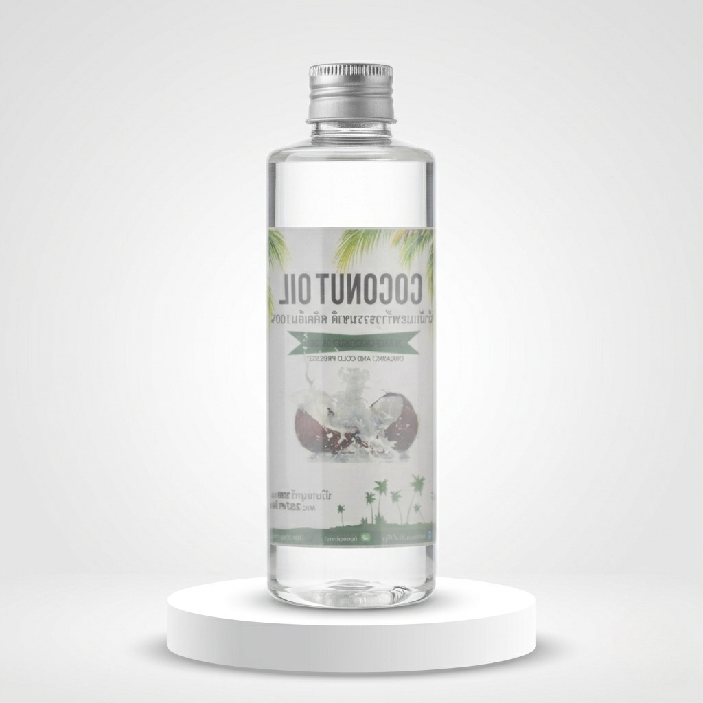 น้ำมันมะพร้าวสกัดเย็น 100% ขนาด 200 มล.
