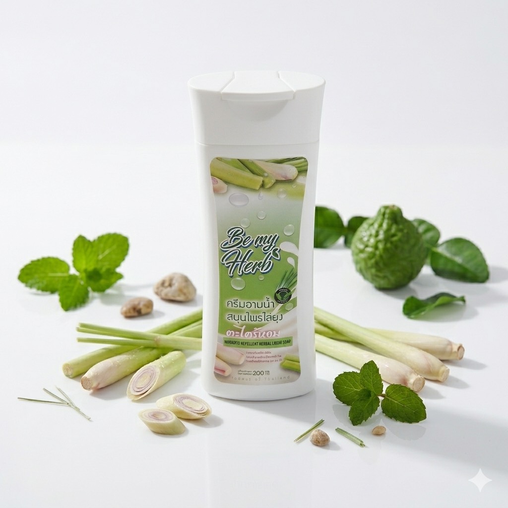 ครีมอาบน้ำสมุนไพรตะไคร้หอม