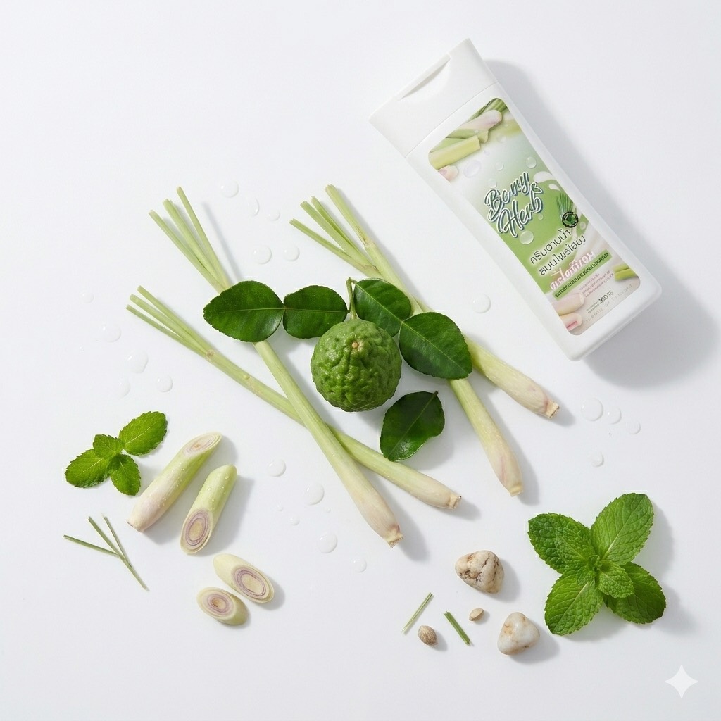 ครีมอาบน้ำสมุนไพรตะไคร้หอม