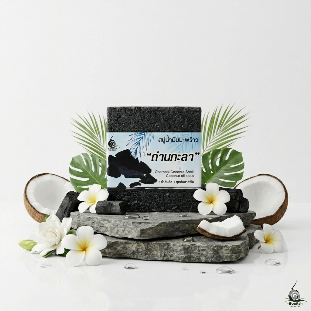 สบู่น้ำมันมะพร้าว”ถ่านกะลา” | OTOP 100พันมะพร้าว