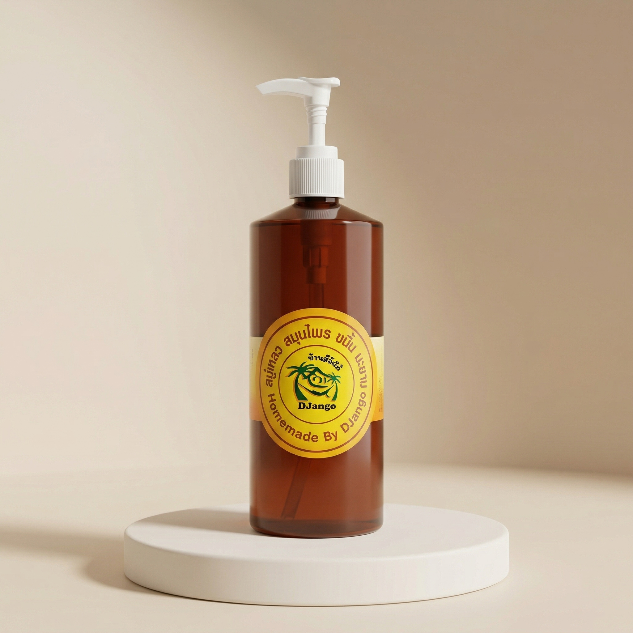 สบู่เหลวสมุนไพรขมิ้นผสมมะขาม ขนาดใหญ่