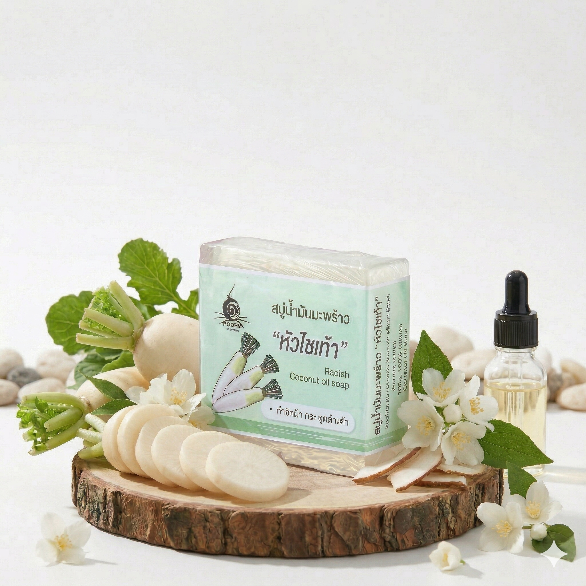 สบู่น้ำมันมะพร้าว”หัวไชเท้า”