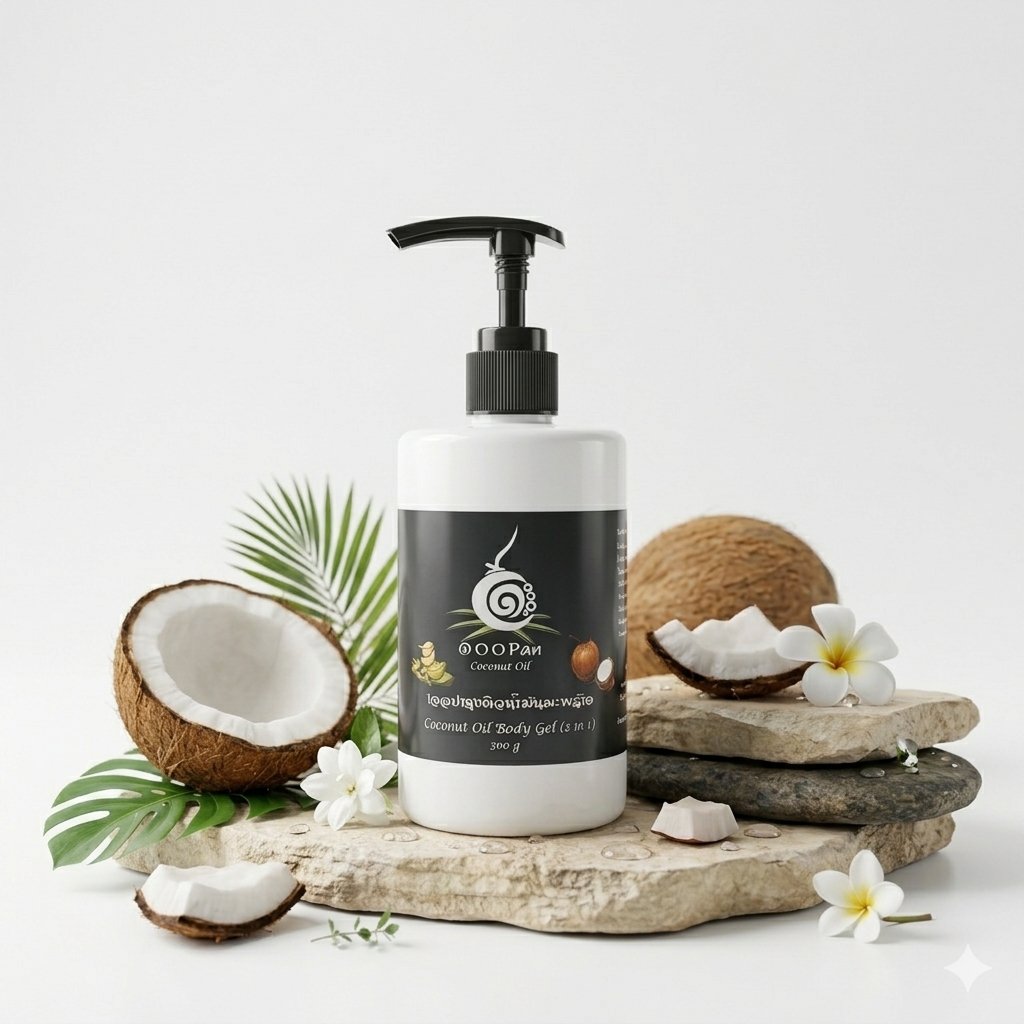 เจลบำรุงผิวน้ำมันมะพร้าว | OTOP 100พันมะพร้าว